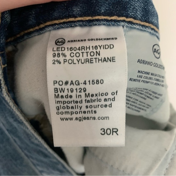 AG Adriano Goldschmied Blue Denim Shorts 30 - Picture 3 of 6